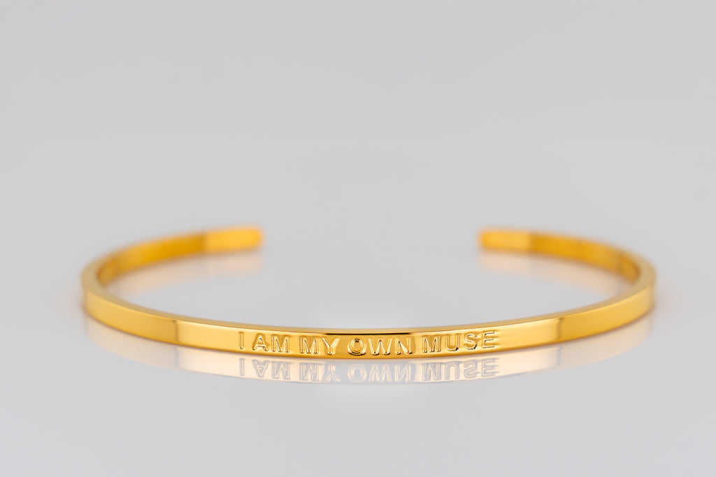"I AM MY OWN MUSE" cuff bracelet