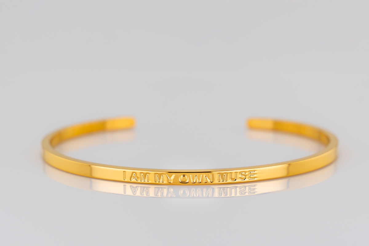 "I AM MY OWN MUSE" cuff bracelet