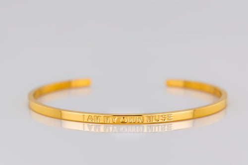 "I AM MY OWN MUSE" cuff bracelet